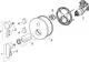 Ersatzteilübersicht für ein HANSAVANTIS Fertigmontageset. Enthält verschiedene Komponenten wie Dreh- und Schaltknöpfe sowie Befestigungselemente.